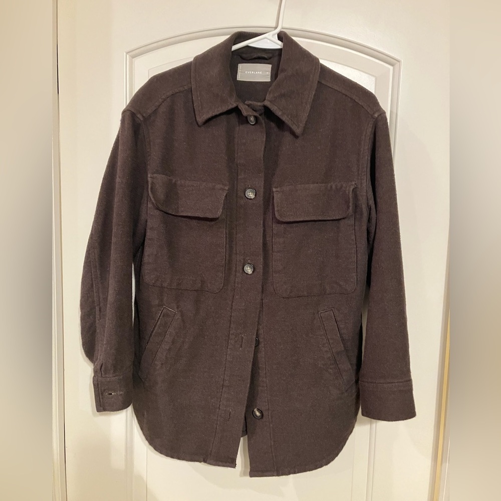 Everlane thick brown shirt jacket shacket,  100% cotton size Medium
